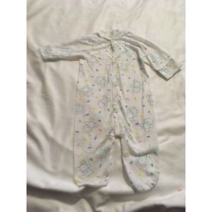 Vintage Dreamland Infant Footed Print Sleeper Size 11 Lbs Bears Lightweight